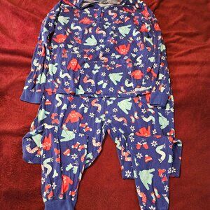 winter pajama set 2 pieces decorated with winter motif so cute size XL